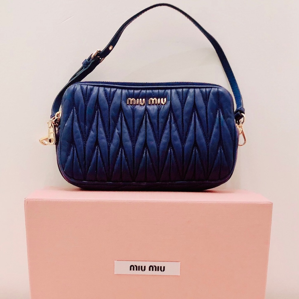 Miu Miu by Prada matelasse clutch wallet wristlet